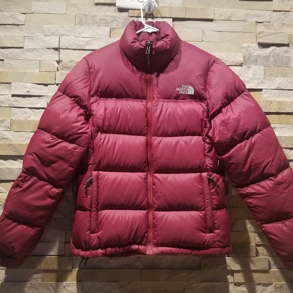 North Face Womens Medium Red 96 Nuptse Down Jacket Puffer Winter Coat Ladies Ski